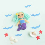 Mermaid made by sewing.
