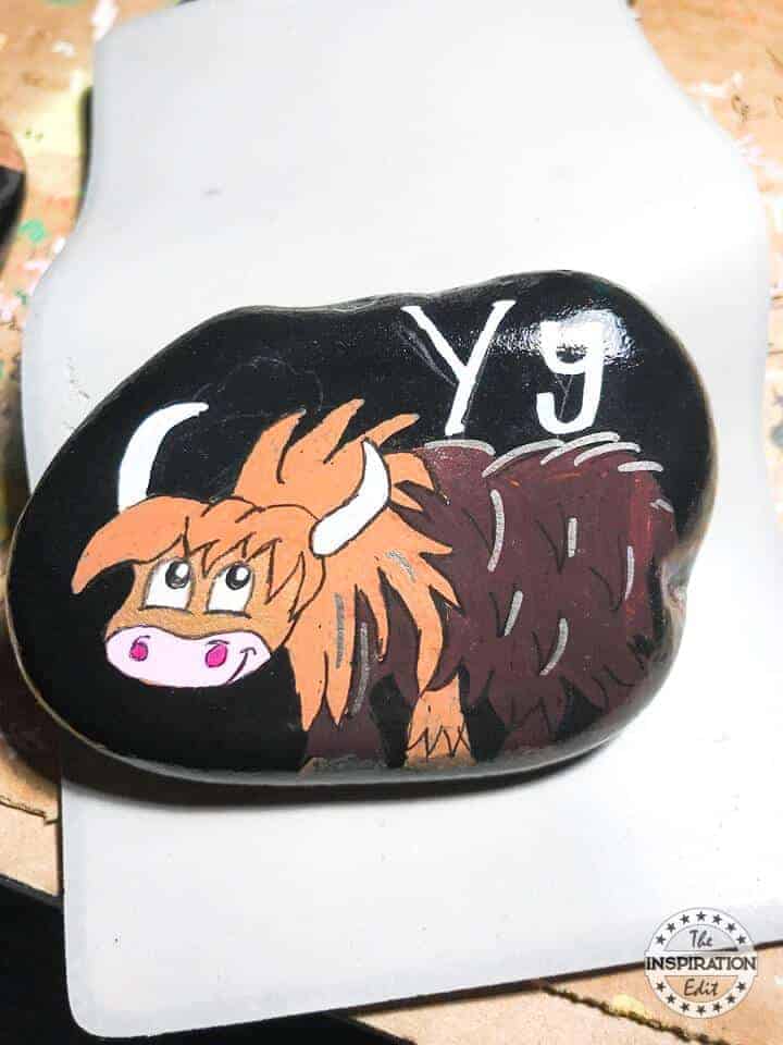 letter Y rock stone