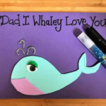 Cute Whale Fathers Day Card.