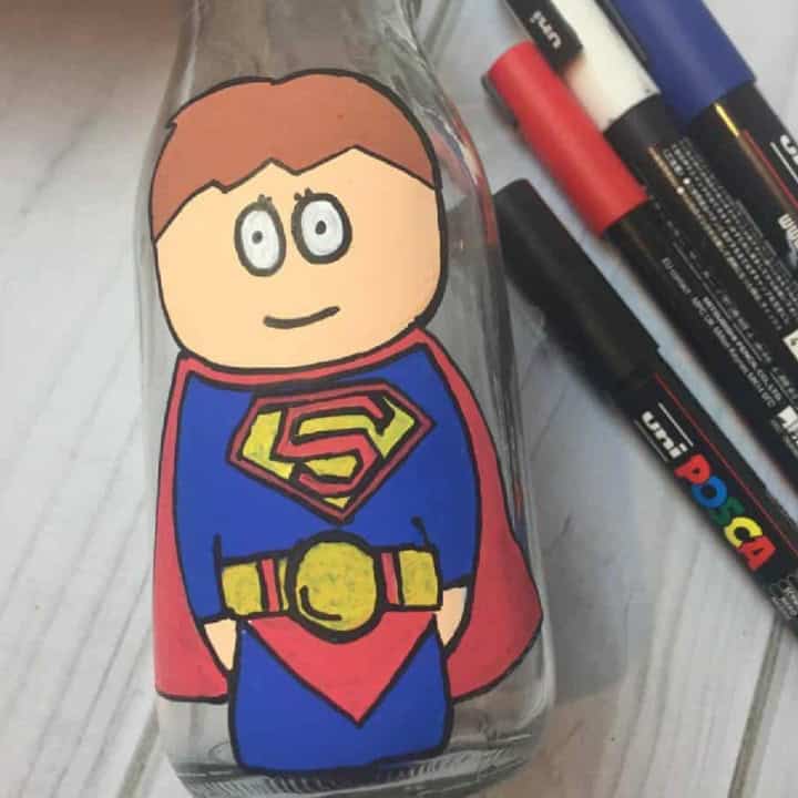 DIY Superman Pencil Holder.