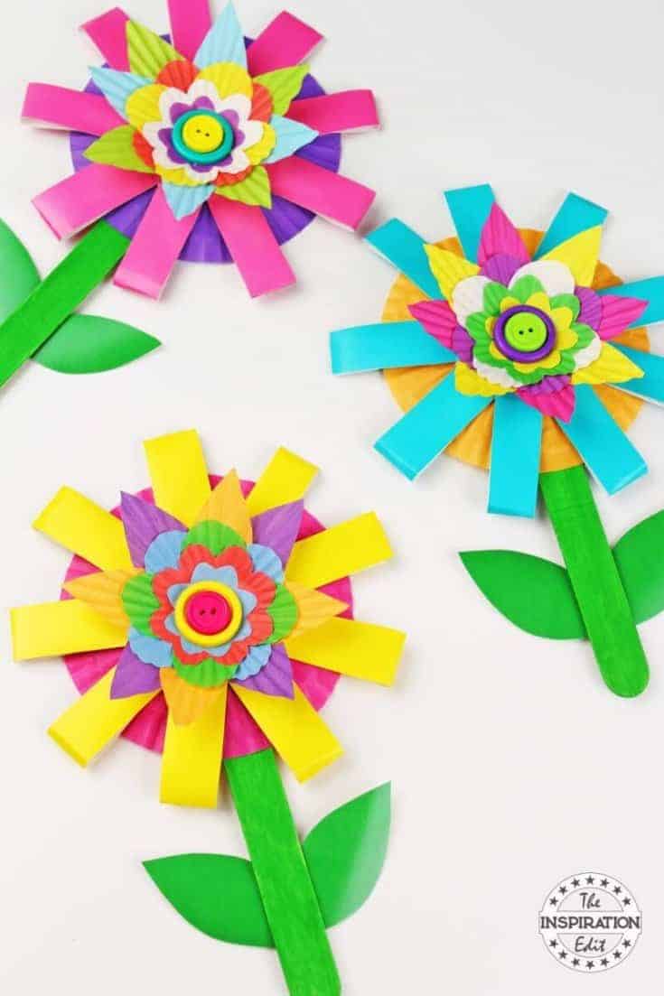 Paper Cup Flower Craft Kids Will Love | The Inspiration Edit
