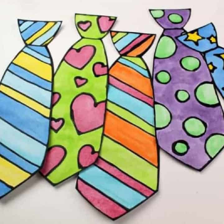 Black Glue Fathers Day Craft.