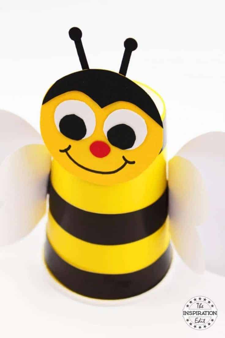 Paper Cup Preschool Bumble Bee Craft Idea · The Inspiration Edit