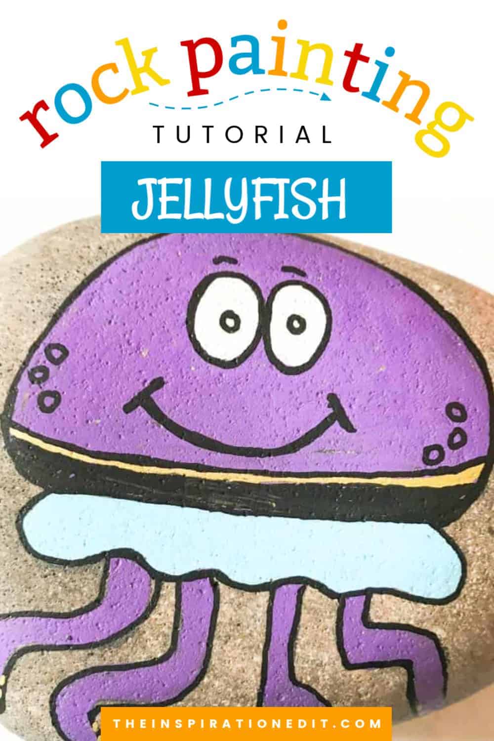 jellyfish painted rock