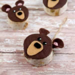 Bears Wooden Slice Ornament.