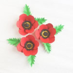 Poppy flowers craft.