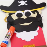 Captain Hook Paper Bag Pirate Puppet.
