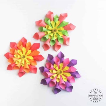 DIY Paper Dahlia Flower Craft.