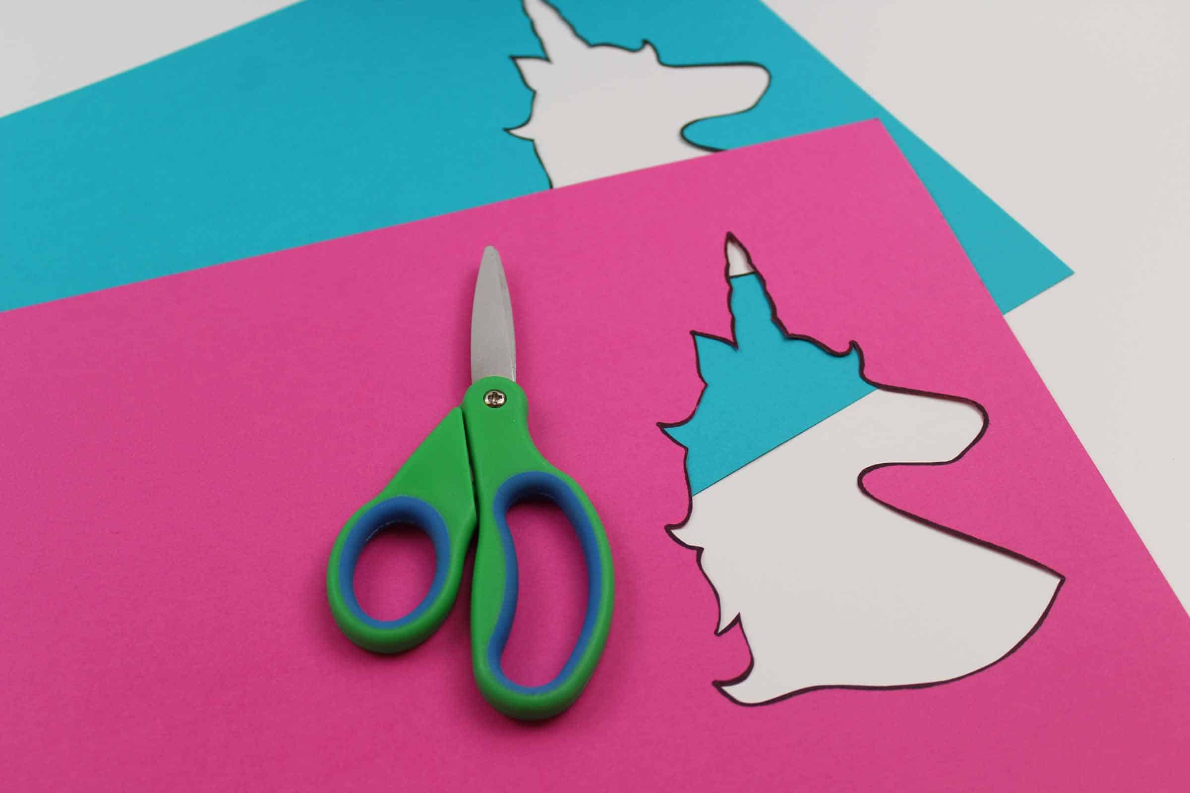 Unicorn Valentine's Card Template.