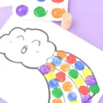 Painting Rainbows With Cork.