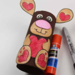 Toilet tube bear for Valentines.
