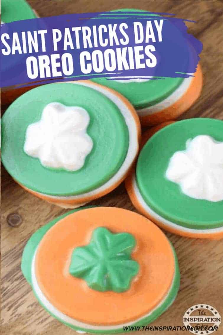 Saint Patrick's Day Shamrock Oreo Cookies.