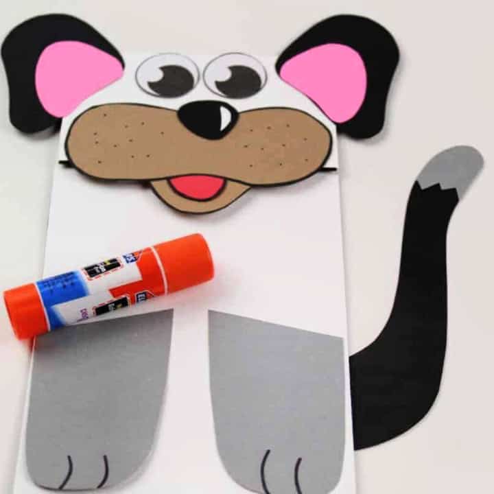 Cute Paper Bag Dog Puppet.