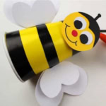 Paper Cup Bumble Bee Craft.