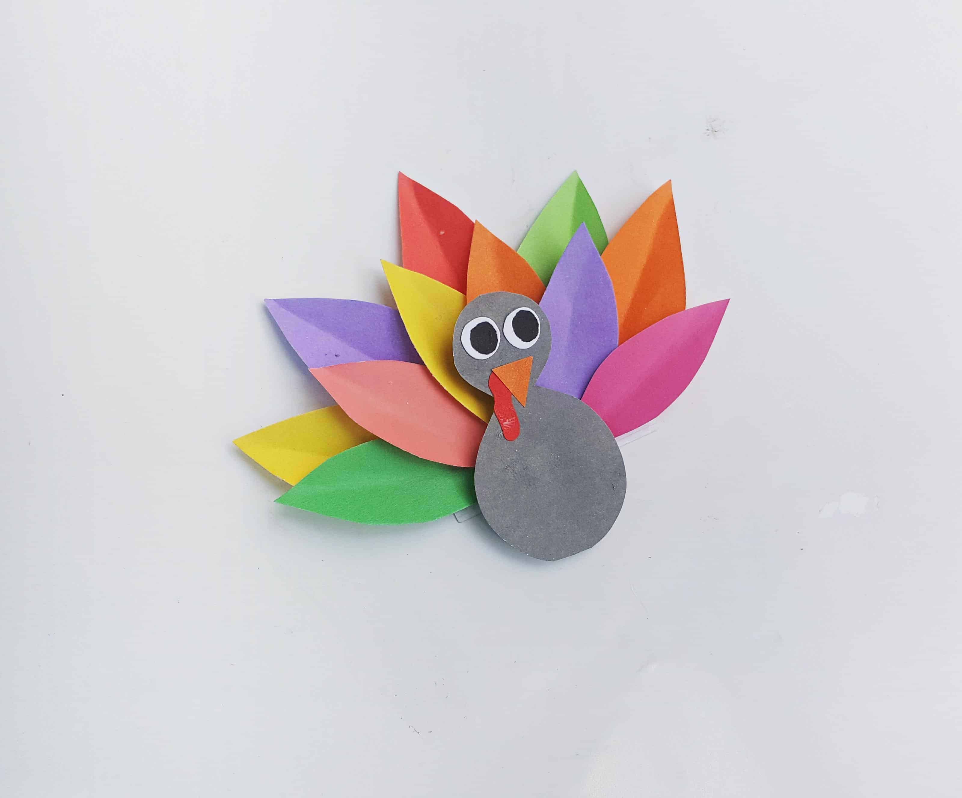 rainbow thanksgiving turkey craft