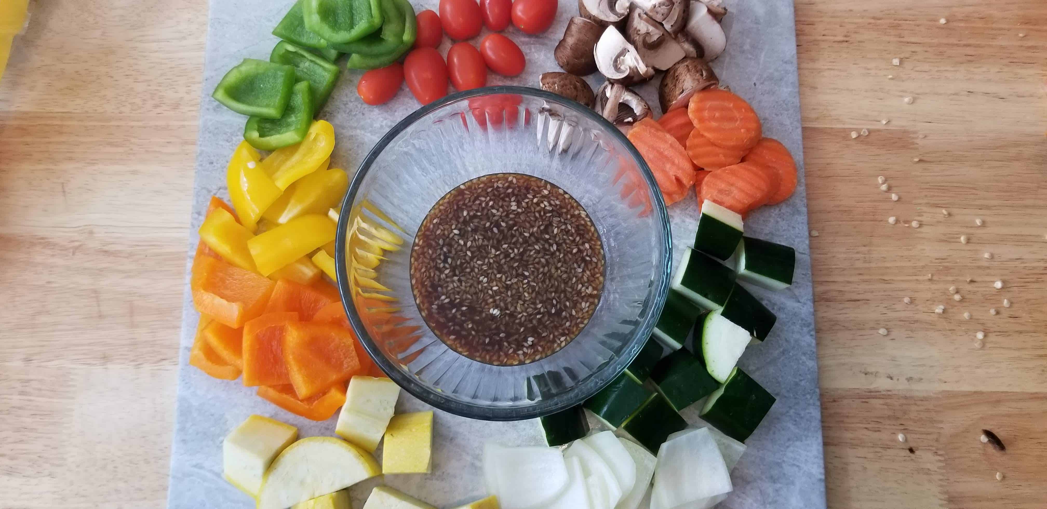 Steak Kabobs Ingredients.