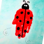 Ladybug Handprint Art.