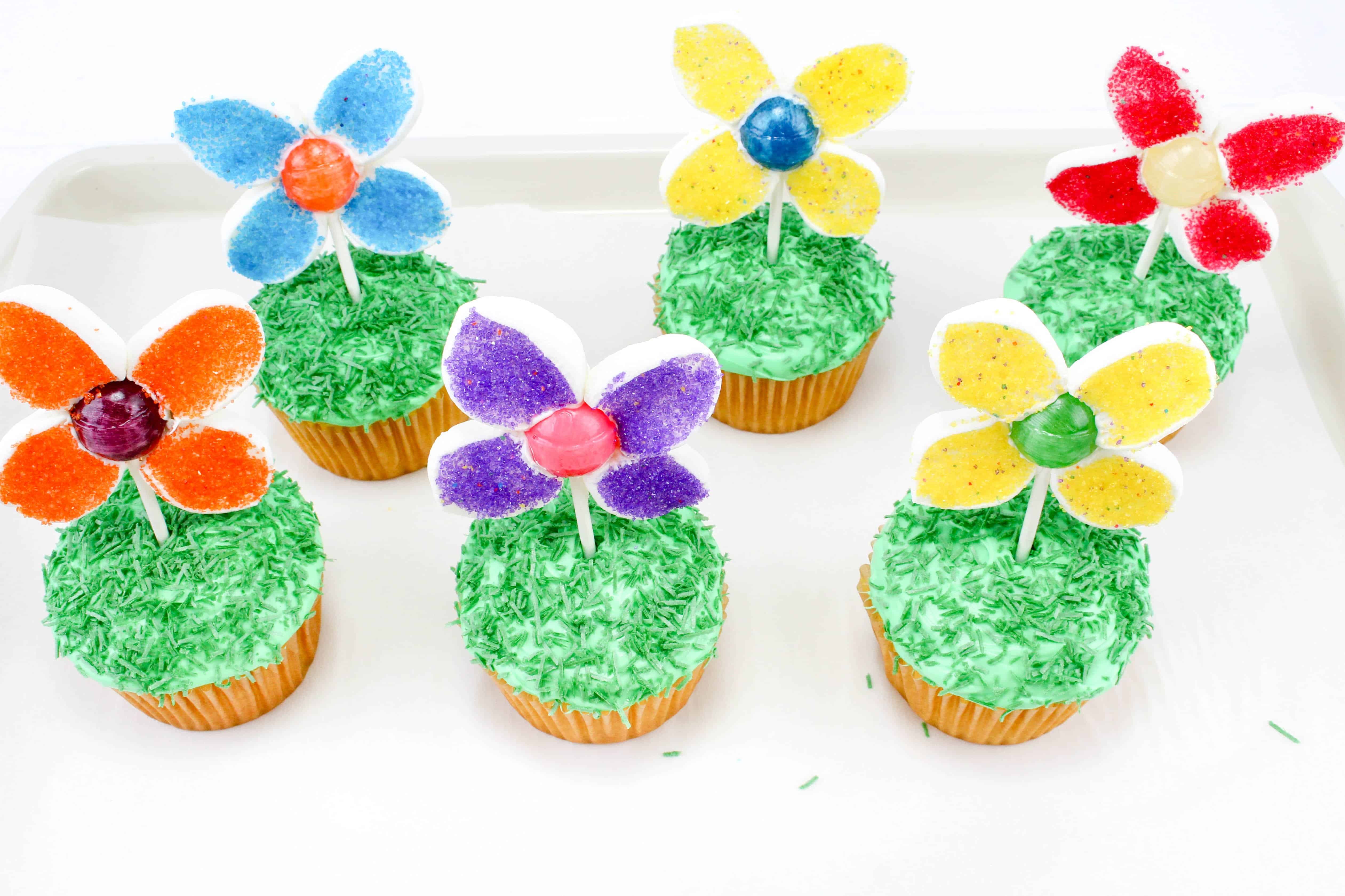 flower cupcakes for spring