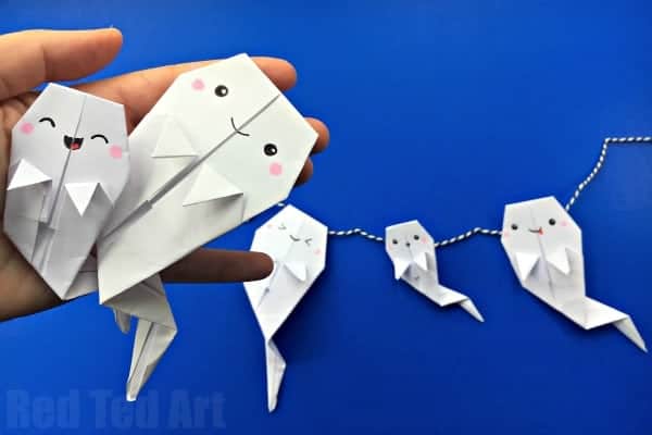 Origami ghost garland.