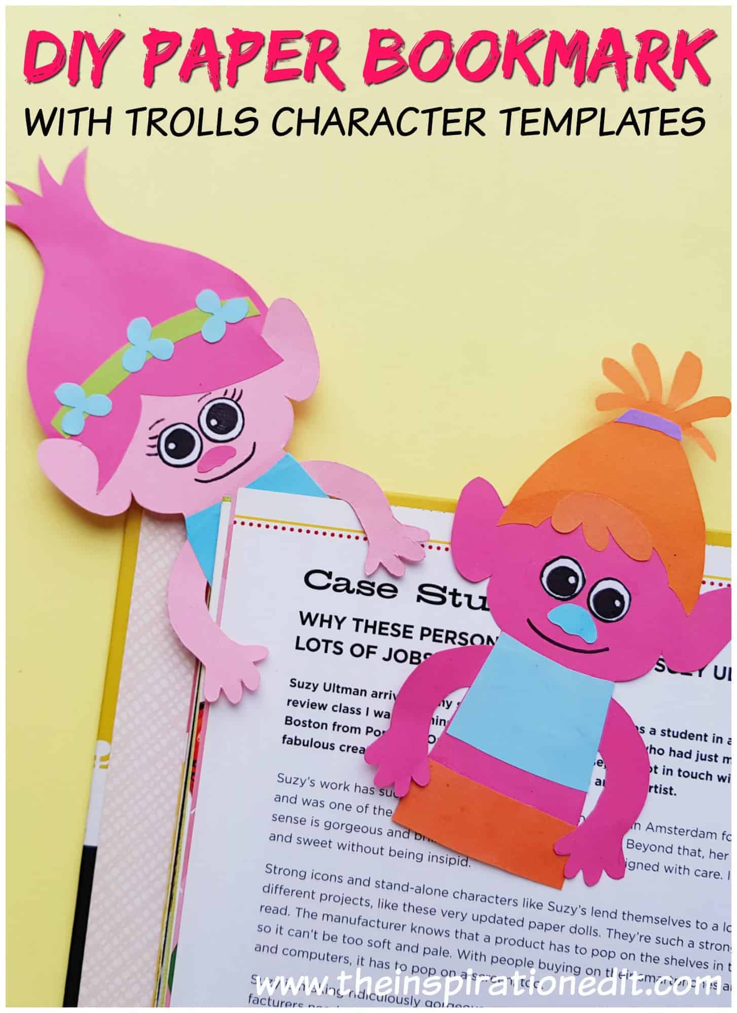 Hug Time Poppy Troll Corner Bookmarks.