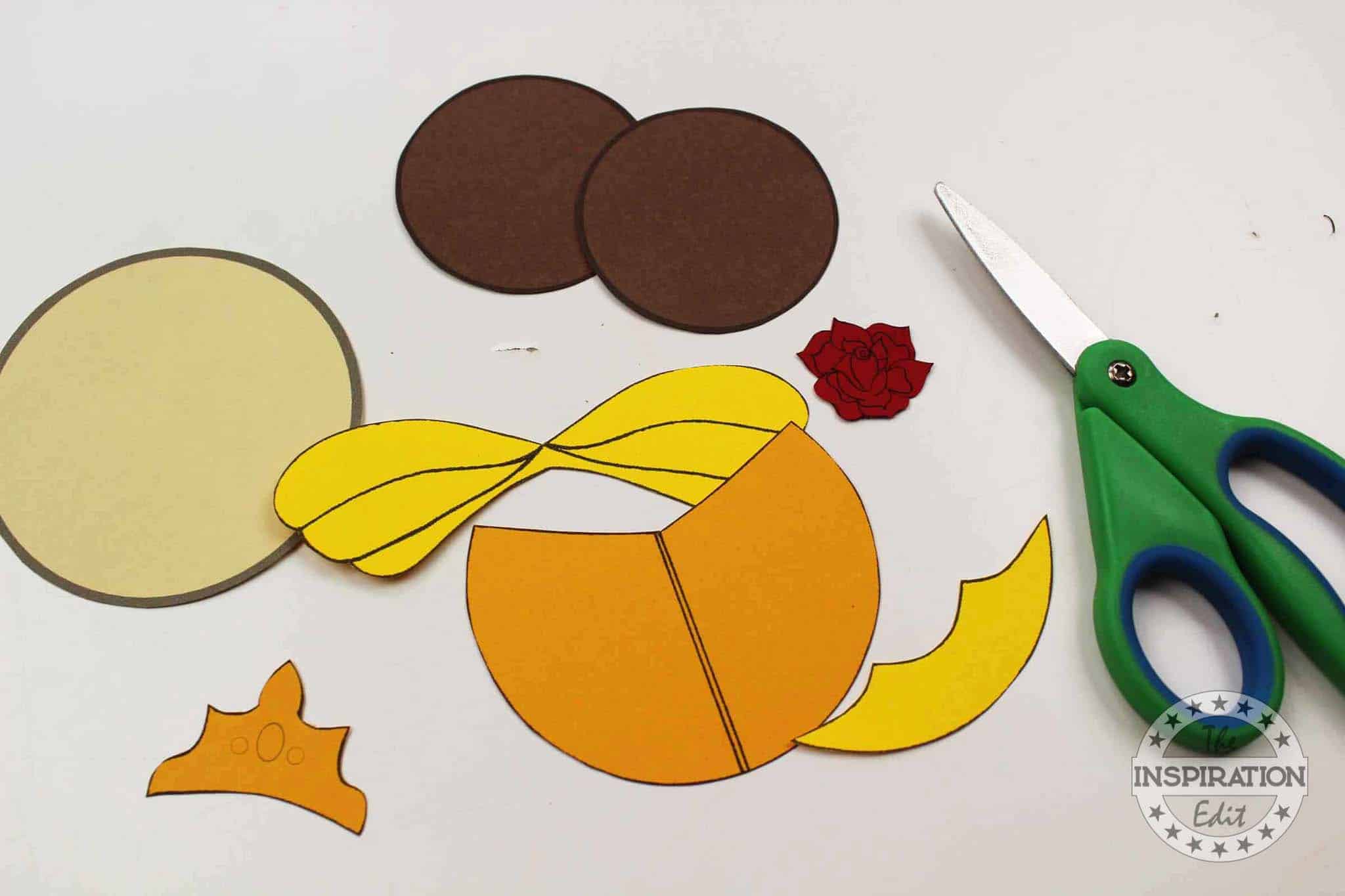 Disney Belle Mickey Ears Template.