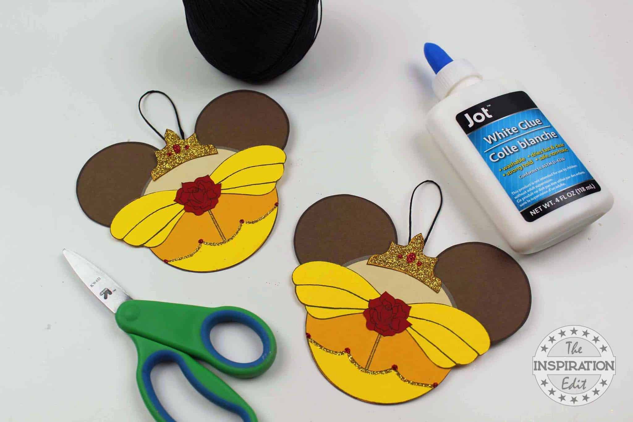 Belle Mickey Ears Ornament.