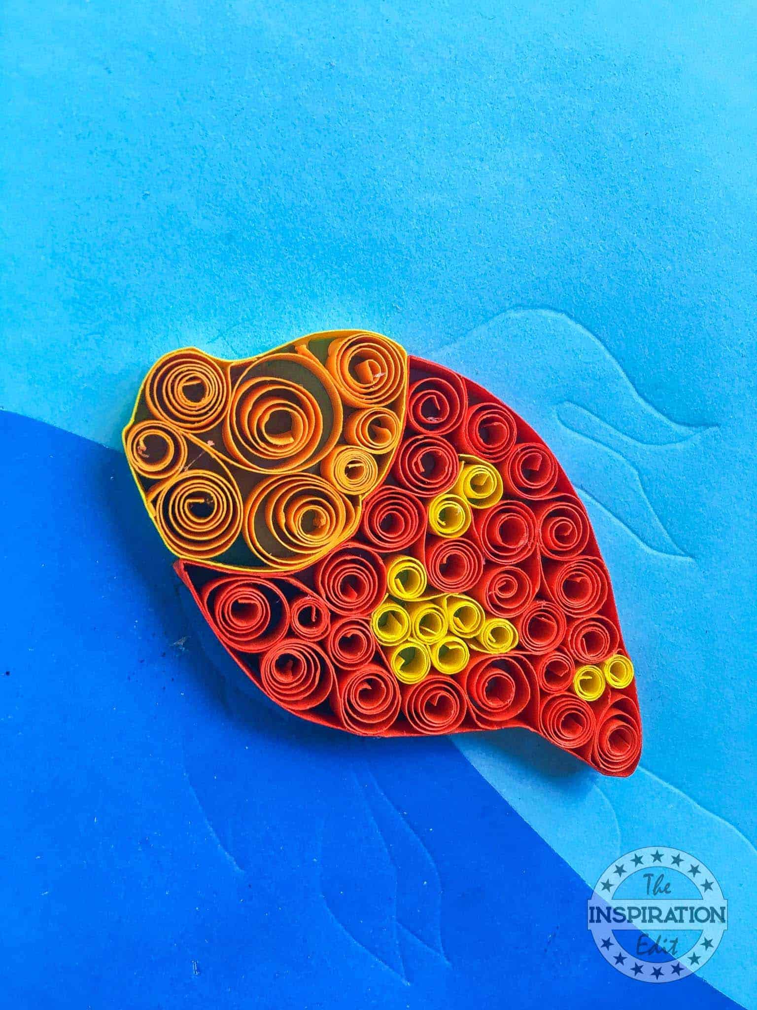 Quilled Goldfish Craft for Kids.