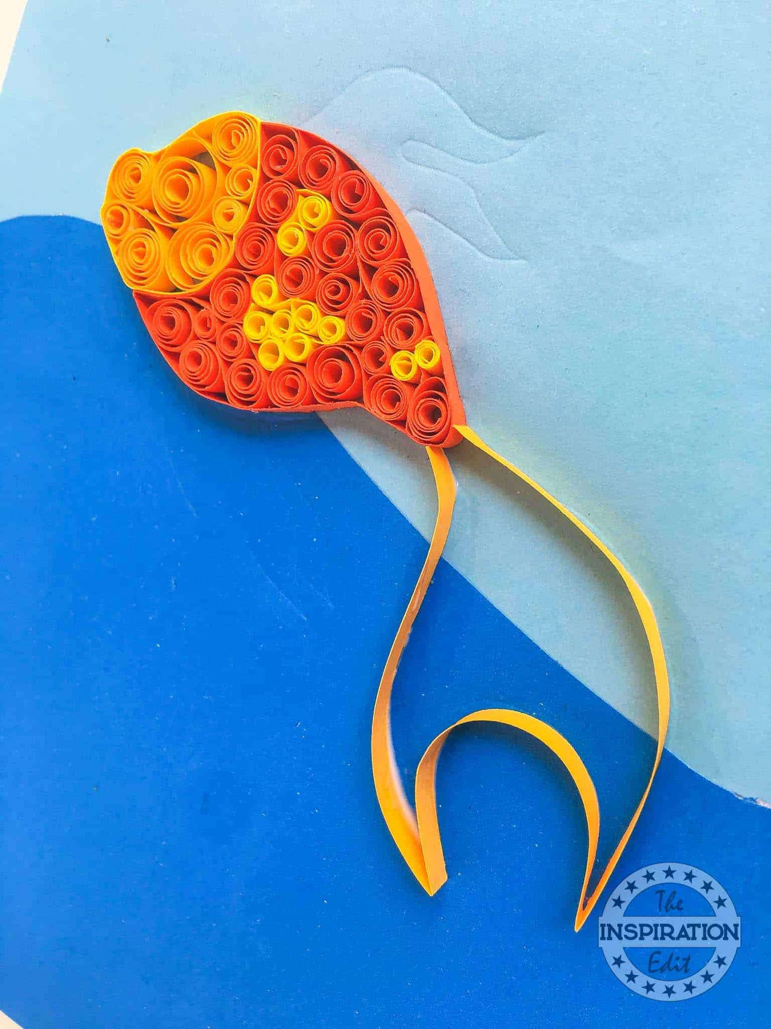 Quilled Goldfish Craft for Kids.