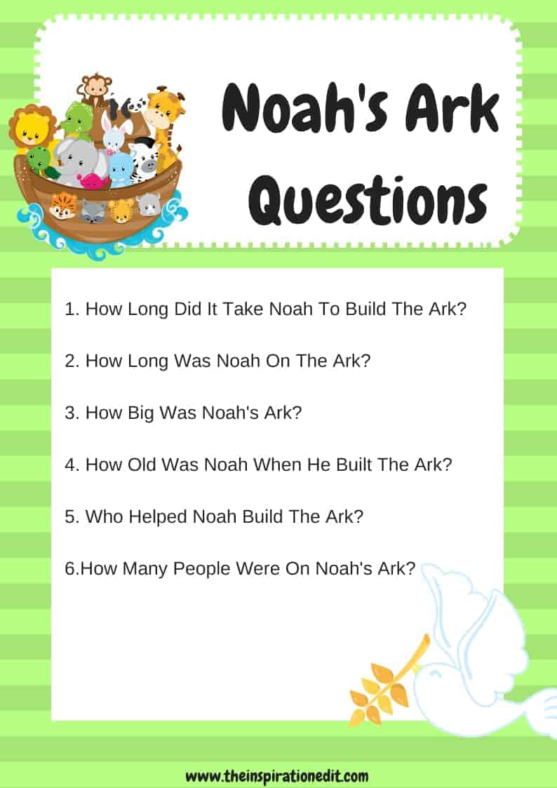 Noah's ark questions.