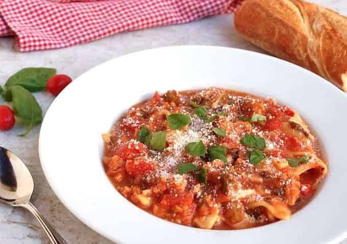 Slow Cooker Lasagna Soup.