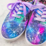 Creative DIY Galaxy Tie Dye Shoes.