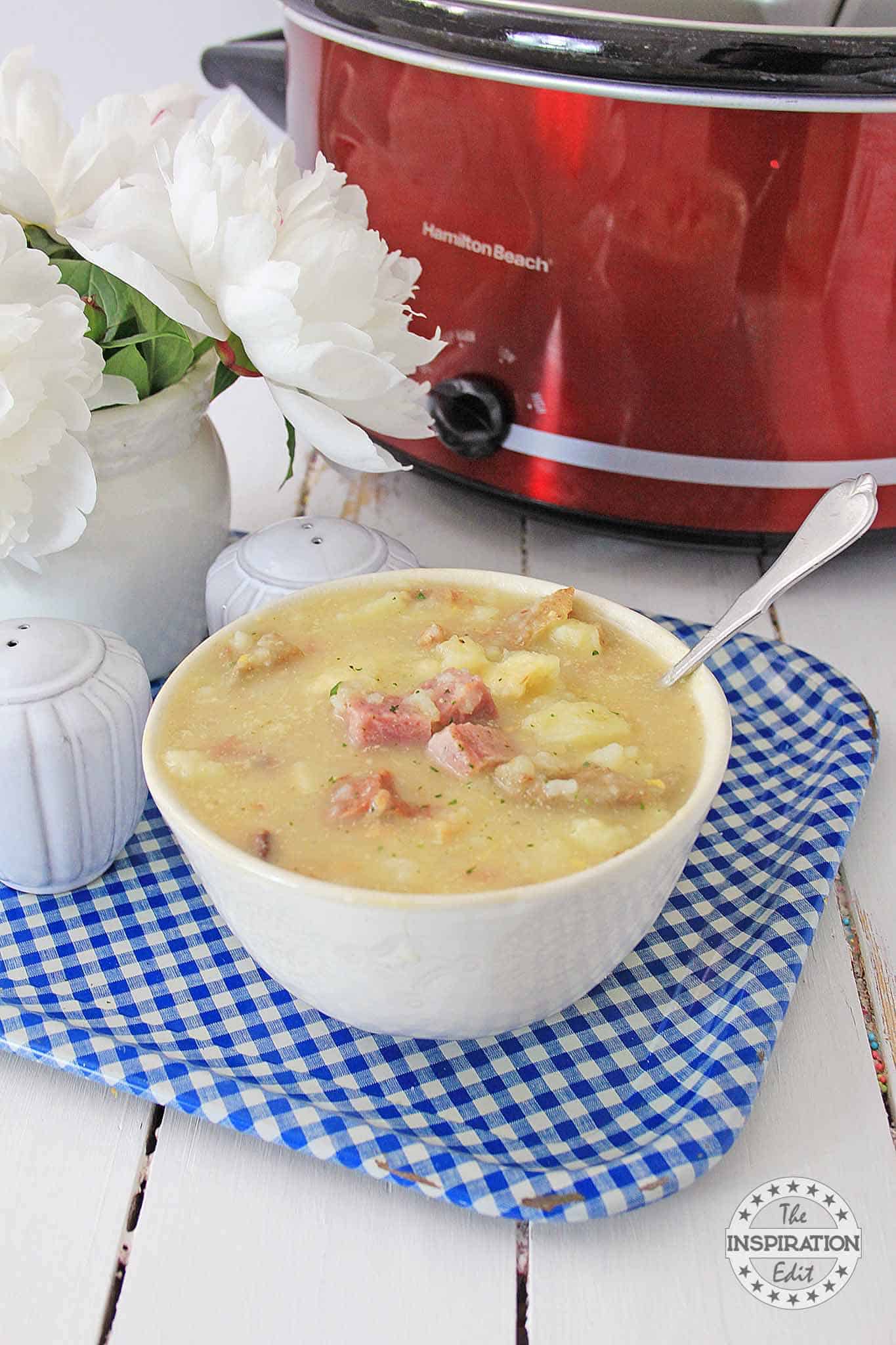 slow cooker potato and ham soup recipe