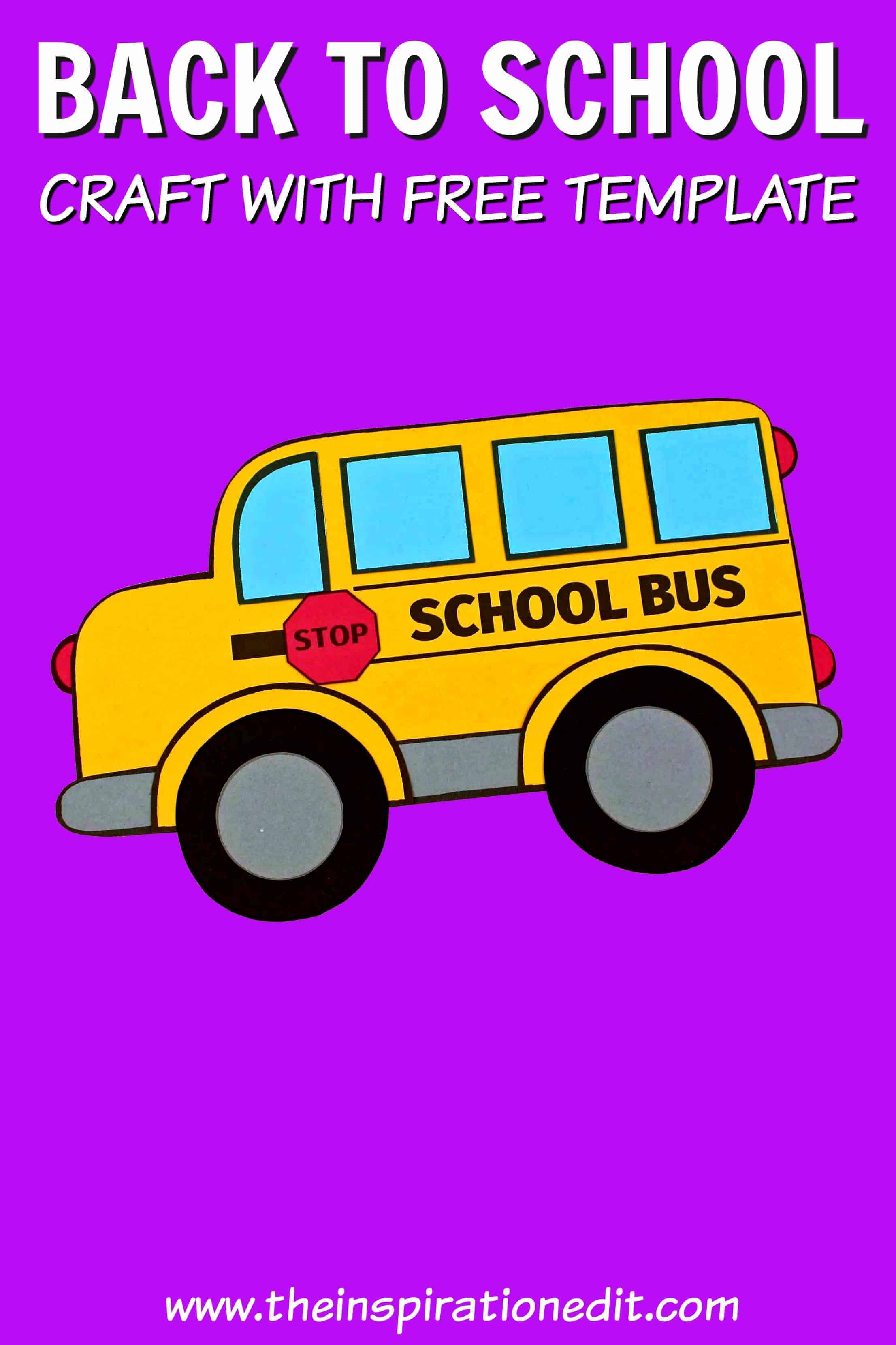 School bus paper craft
