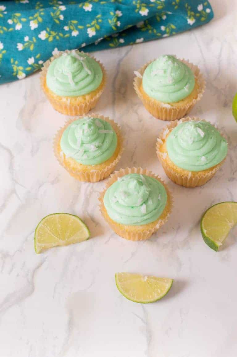 Lime Coconut Cupcakes.