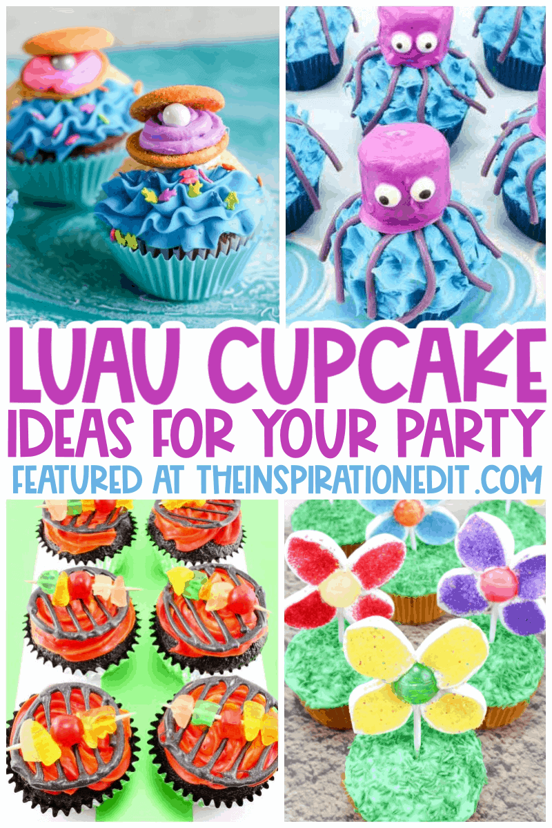 Luau Cupcakes Short Pin.