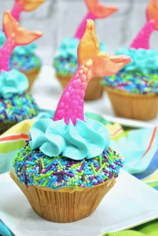 Mermaid Tail Cupcakes.