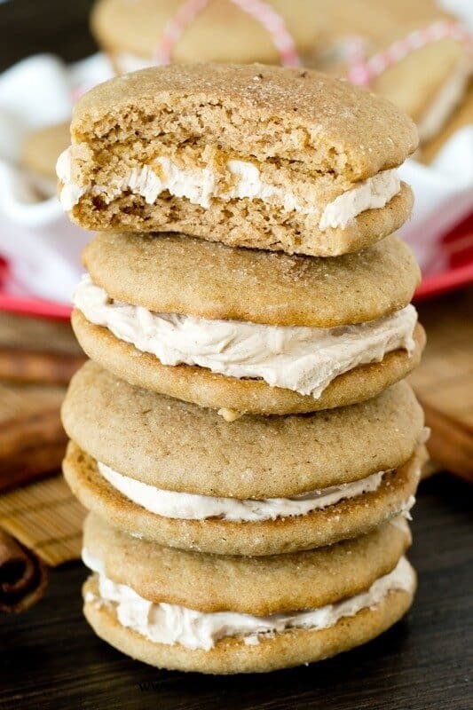 Cinnamon Buttercream Cookie Sandwiches.