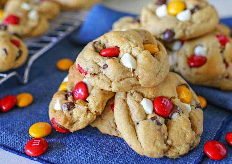 Fall M&M Cookies.