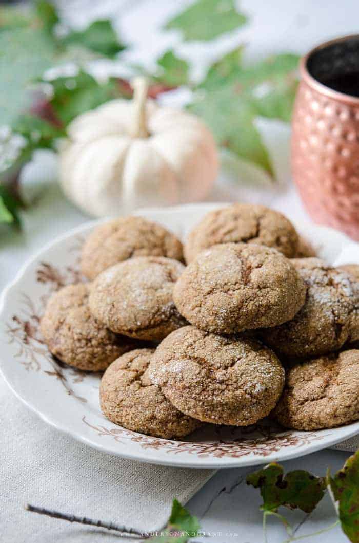 Pumpkin Ginger Molasses Cookies.