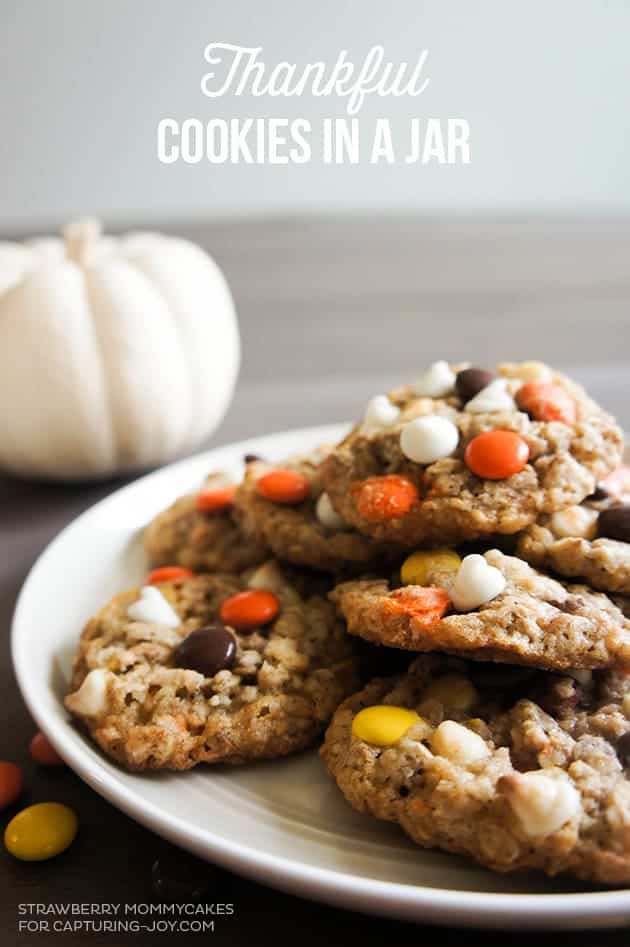 Thankful Cookies In A Jar.