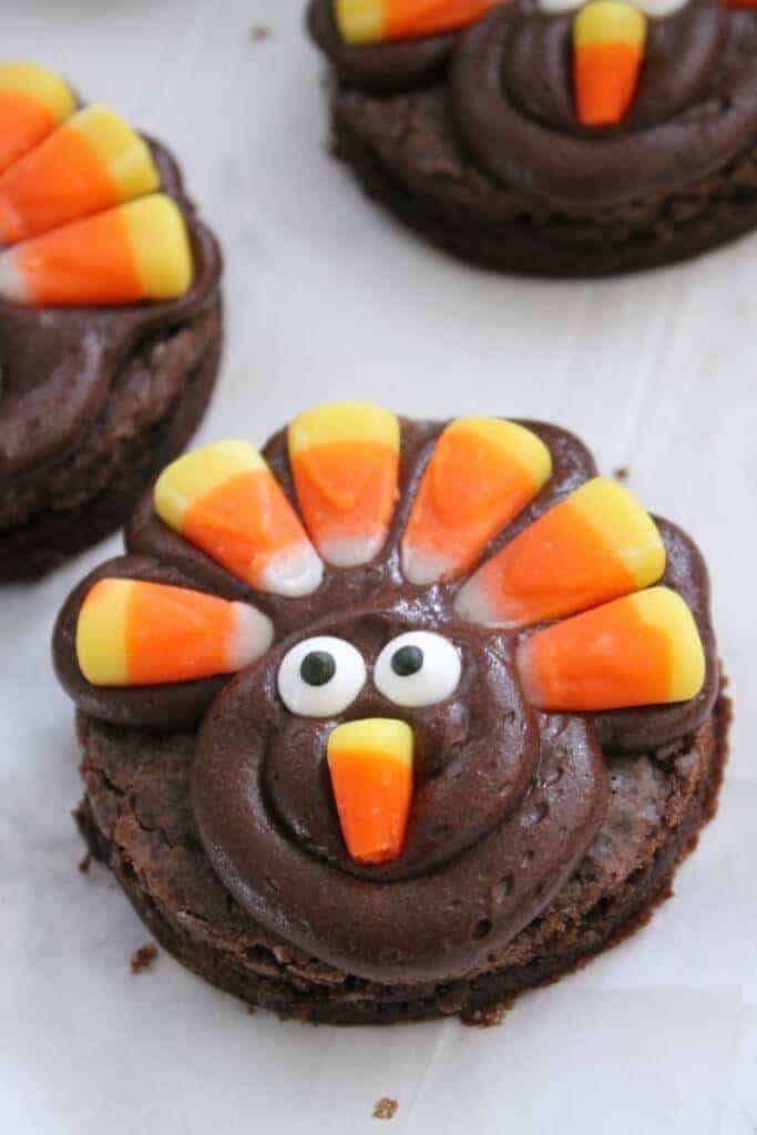 Brownie Turkeys for Thanksgiving.