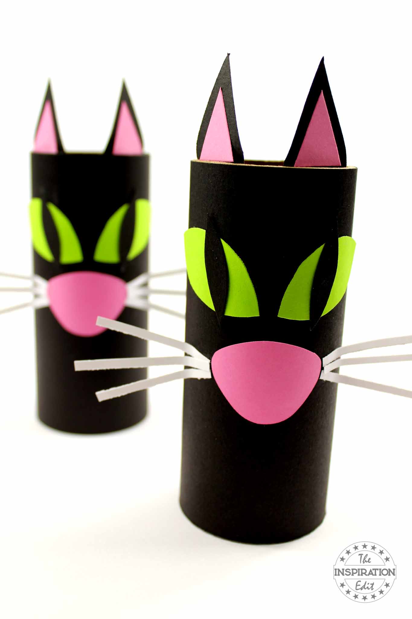 Cat Paper Craft Made From Toilet Tube.