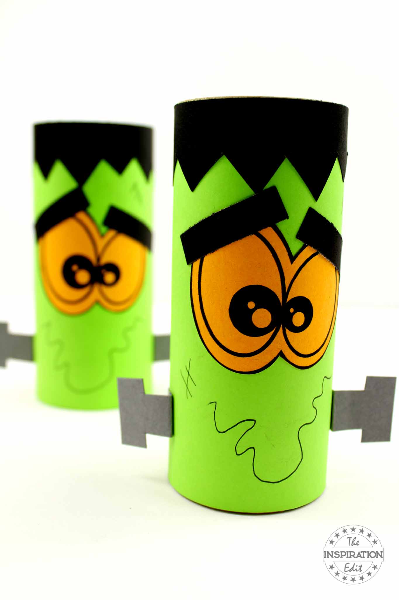 Easy Halloween Paper Craft Frankenstein Toilet Roll.