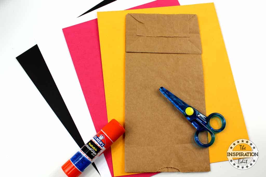 mickey mouse paper bag supplies and construction paper 