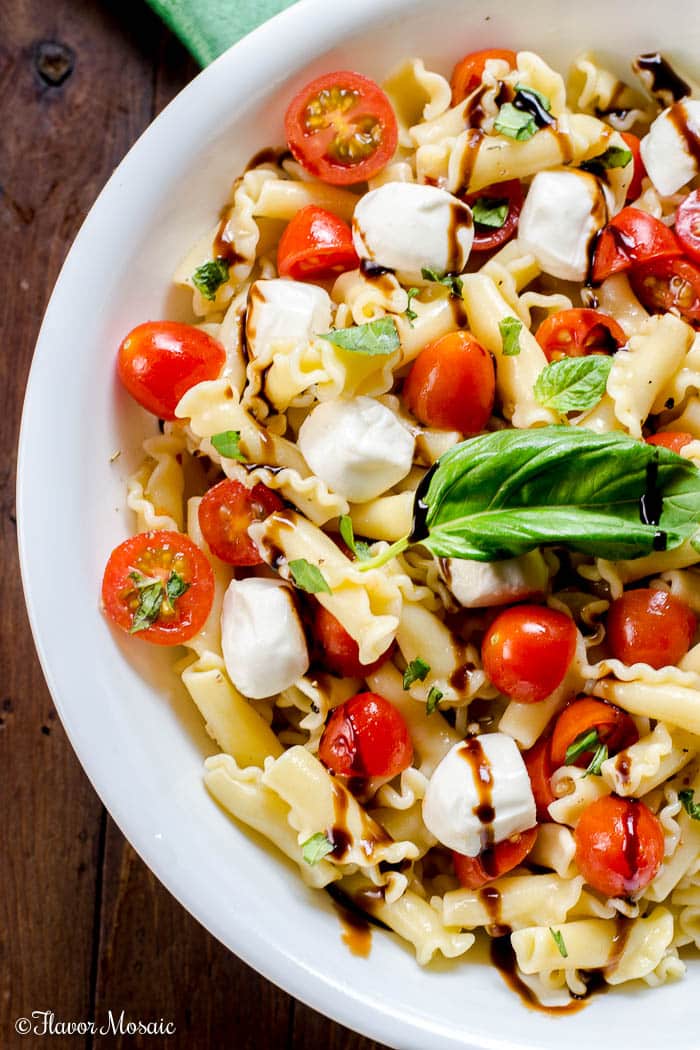 Caprese Pasta Salad Recipe.