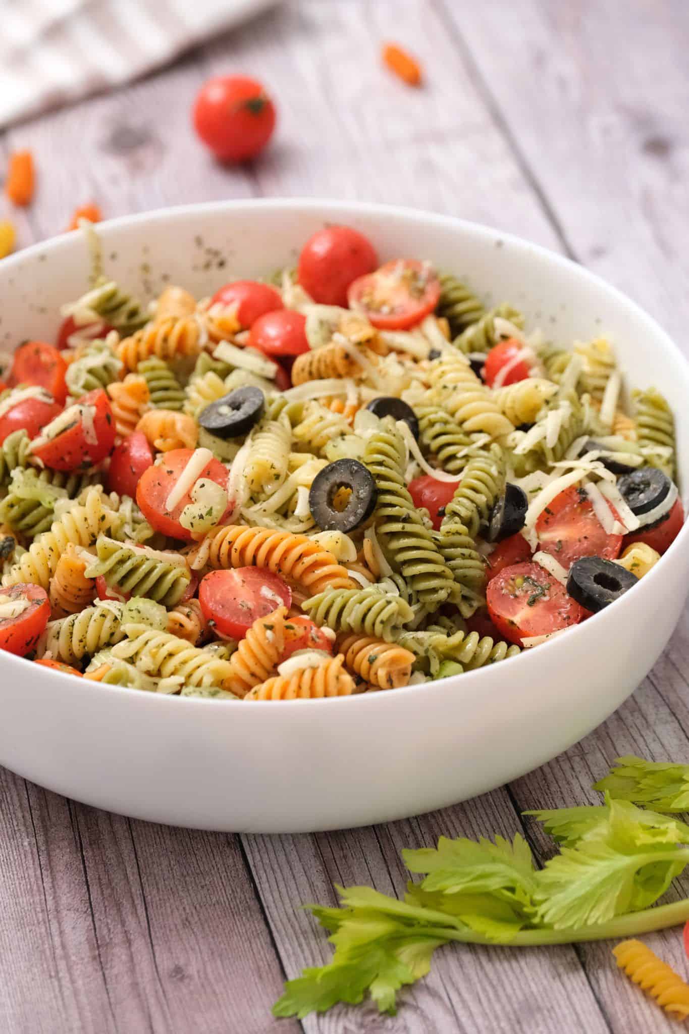 Tri-Color Pasta Salad.