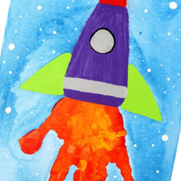 Handprint Rocket Craft.