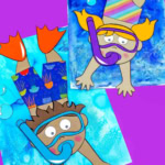 Snorkel Divers Art.Snorkel Divers Art.