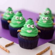 Frankenstein Cupcakes Halloween Treat.
