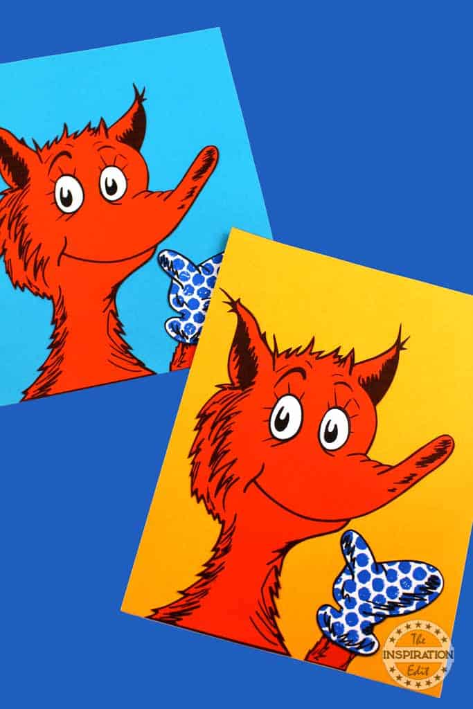 Fox In Socks Bubble Art Activity.